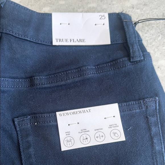 WeWoreWhat Blue Flare Wide Leg Jeans - Picture 9 of 12